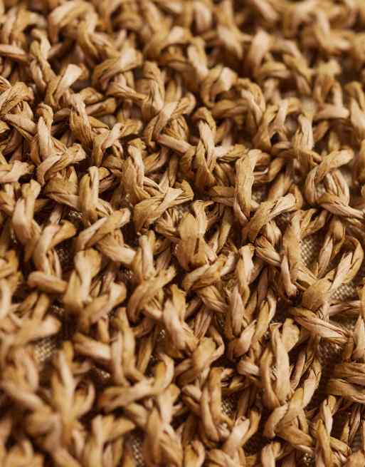 ASOS DESIGN straw hand crochet scoop shoulder bag in natural, 3 of 4