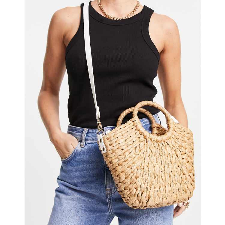 Mini on sale straw tote