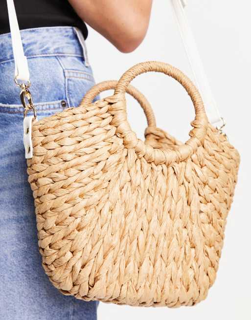 Straw small handbag sale