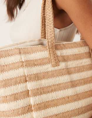 ASOS DESIGN STRAW OVERSIZED TOTE BAG 