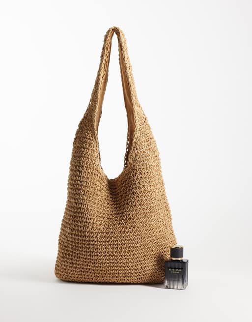 ASOS DESIGN straw tote bag in neutral, 2 of 4
