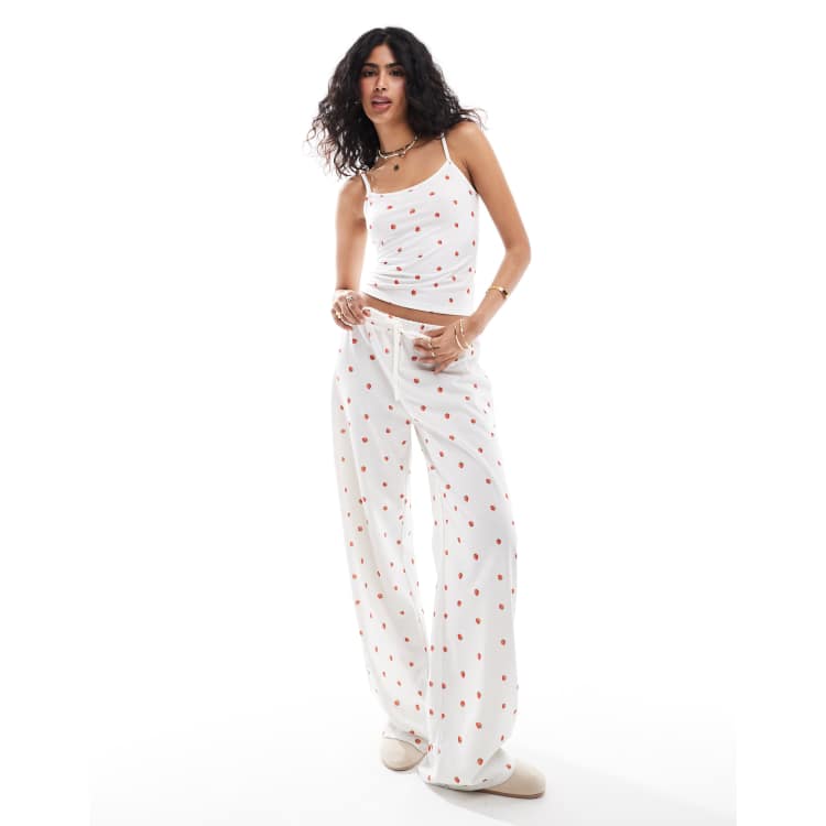POPPY STRAWBERRY DENIM PANTS Mサイズ Edikted Strawberry Bow Pocket Jeans | PacSun