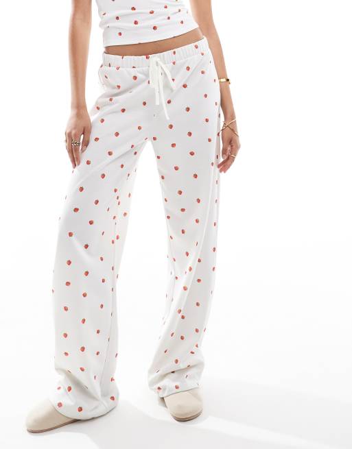 strawberry western polka dot pants 水玉 Strawberry Western Polka Dot Foldover Pant | Urban Outfitters