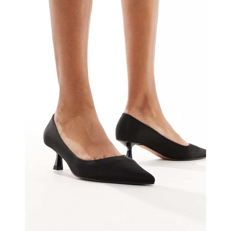 ASOS DESIGN Street Schuhe in Schwarz mit Pfennigabsatz ASOS