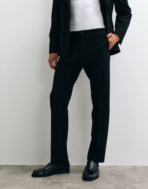 ASOS DESIGN stretch crease resistant slim suit in black, 2 of 3