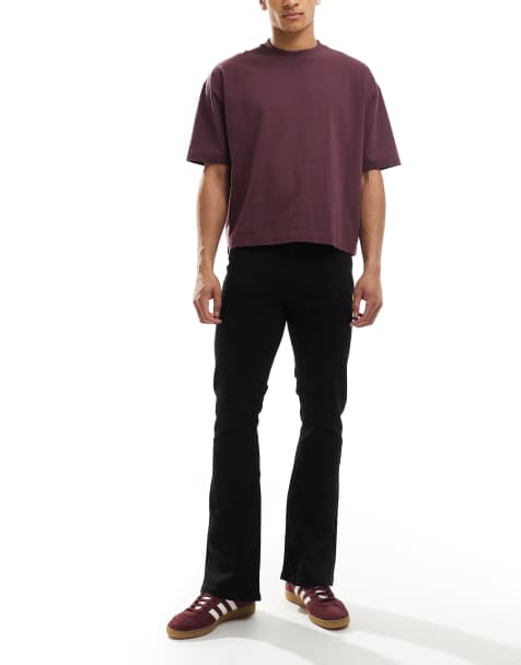 Loose Fit Flared Pants - Black - Men