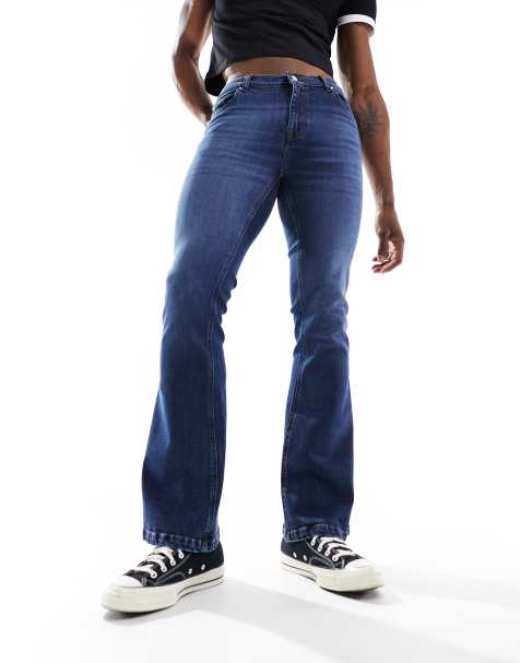 Plus Light Blue Wash Open Knee Straight Leg Jeans