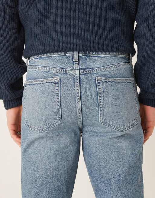 ASOS DESIGN stretch flare jeans in light wash blue