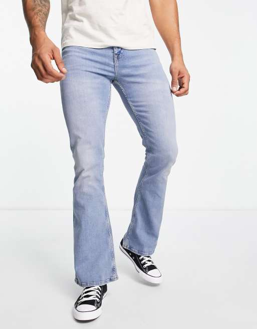 ASOS DESIGN flare jeans in light blue