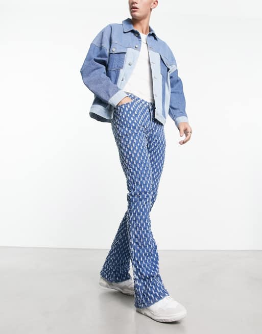 ASOS DESIGN flared jeans in light blue