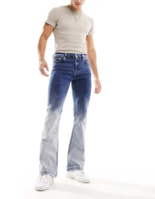 Mid Blue Wash Extreme Lace Slim Fit Jeans