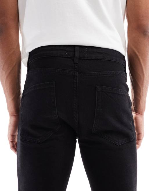 ASOS DESIGN stretch flared jeans in black, 4 of 5