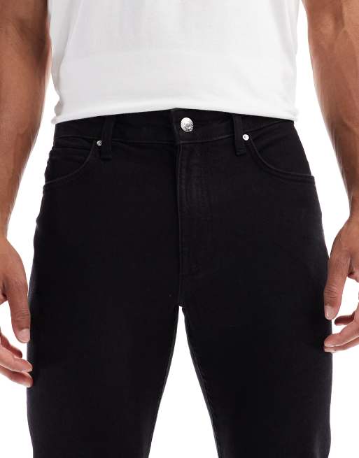 ASOS DESIGN stretch flared jeans in black