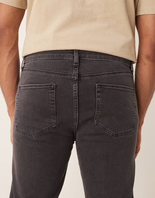ASOS DESIGN stretch flared jeans in washed black, 4 of 5