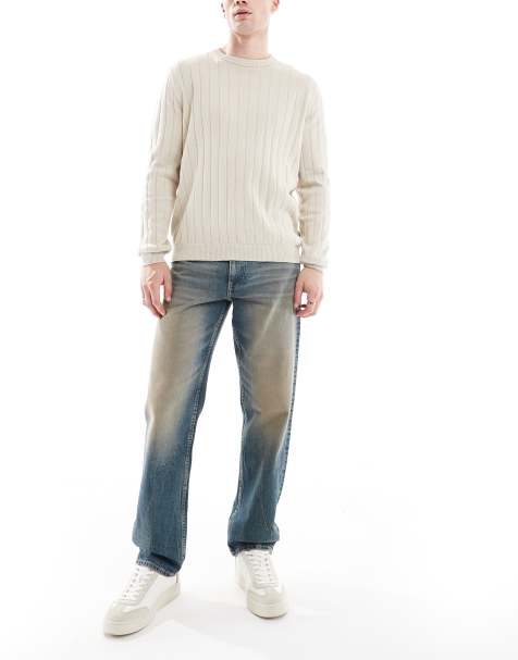 ASOS DESIGN – Stretch-Jeans mit hellblauer, getönter Waschung und geradem Schnitt - view 1