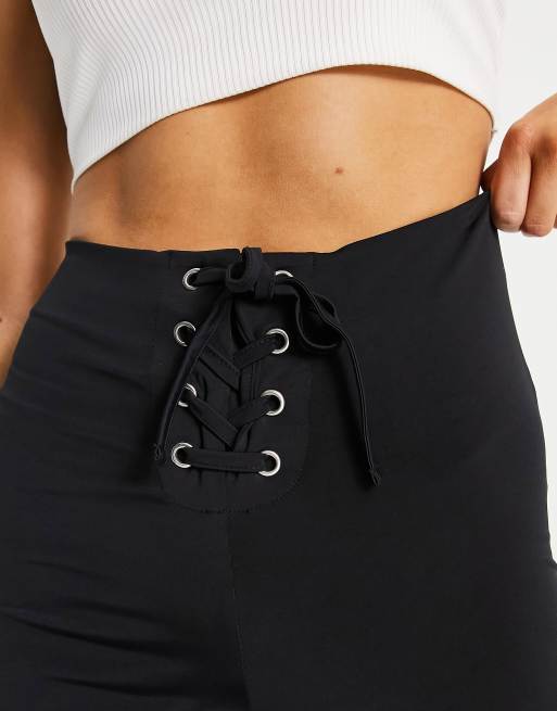 Lace up shop front trousers