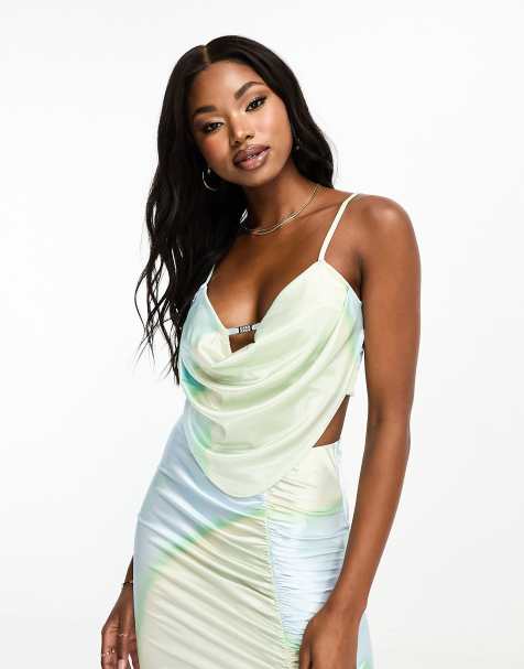 Weekday Ru racerback bralette in dusty green