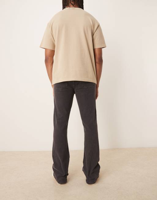 ASOS Design – Stretch-Schlagjeans in verwaschenem Schwarz, 2 von 5