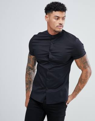 ASOS DESIGN stretch skinny fit shirt in 