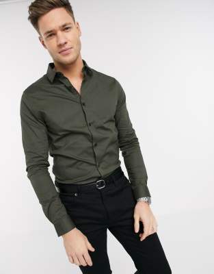 asos khaki shirt