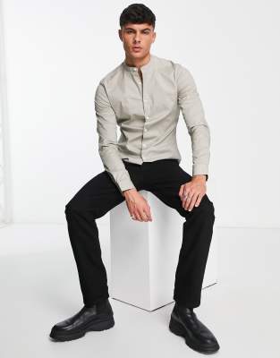 asos design stretch slim shirt
