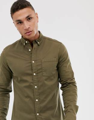 denim khaki shirt