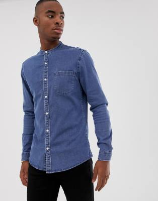 denim grandad shirt