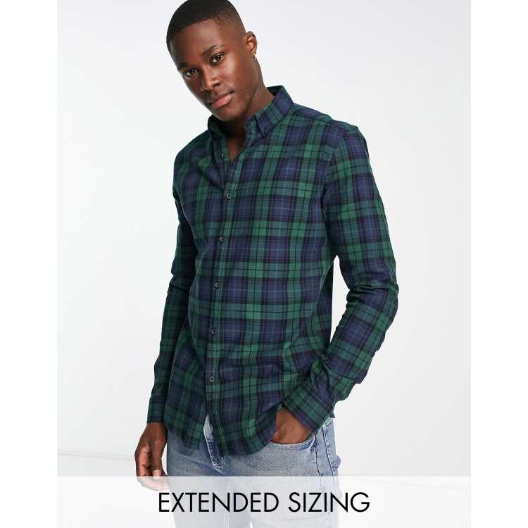 Snitch Green & White Classic Slim Fit Tartan Checks Opaque Checked Cotton  Casual Shirt - Price History