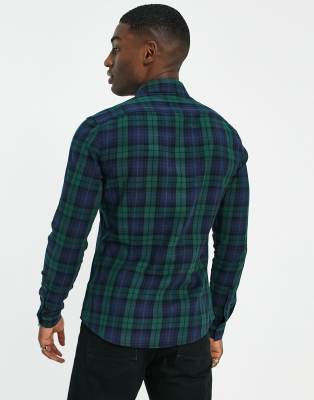 slim fit dark green dress shirt