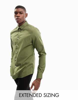 asos design stretch slim shirt