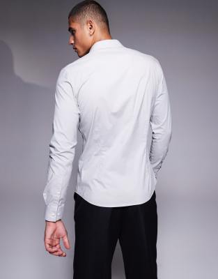 asos design stretch slim shirt