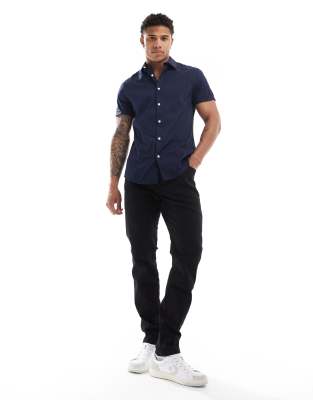 asos design stretch slim shirt