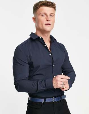 asos design stretch slim shirt