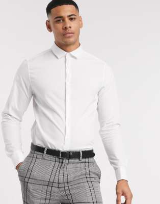 slim fit double cuff shirt