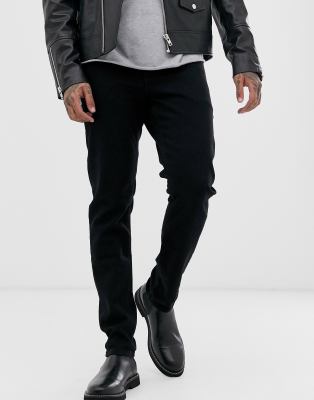 black stretch slim jeans