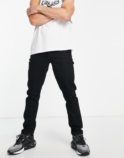 ASOS DESIGN Stretch slim jeans in black