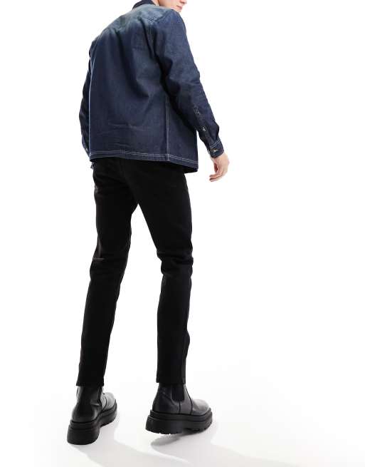 ASOS DESIGN stretch slim jeans in black , 3 of 5