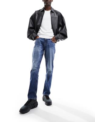 ASOS DESIGN stretch slim jeans in dark blue wash - ASOS Price Checker