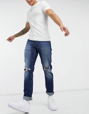 asos mens blue jeans