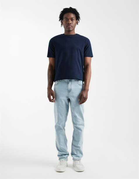 ASOS DESIGN stretch slim jeans in light wash blue - view 1