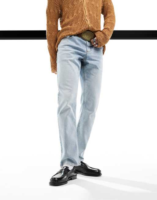 ASOS DESIGN stretch slim  jeans in light wash blue