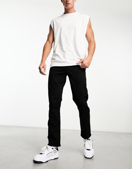 ASOS DESIGN stretch slim jeans in no fade black