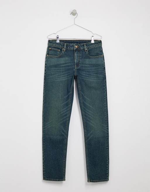 ASOS DESIGN stretch slim jeans in vintage dark wash blue, 3 of 4