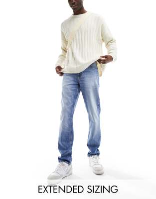 ASOS DESIGN stretch slim jeans in vintage mid wash - ASOS Price Checker
