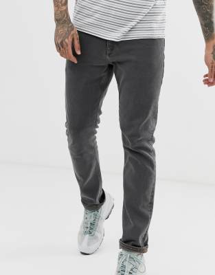 black stretch slim jeans