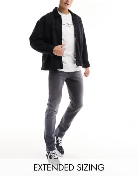 ASOS DESIGN stretch slim jeans in washed black - view 1