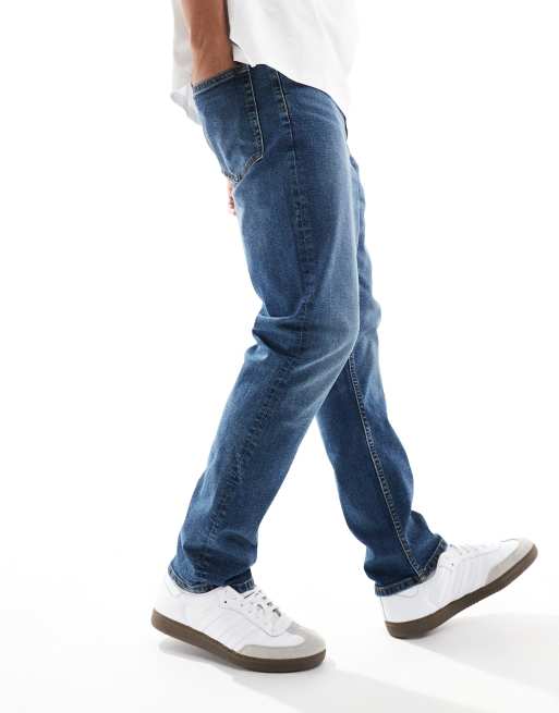 ASOS DESIGN stretch slim jeans mid blue wash, 2 of 5
