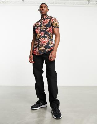 asos design stretch slim shirt