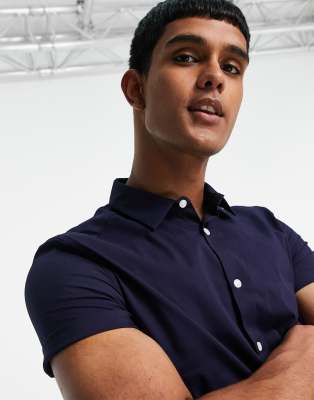asos design stretch slim shirt