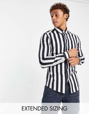 vertical striped dress shirt mens